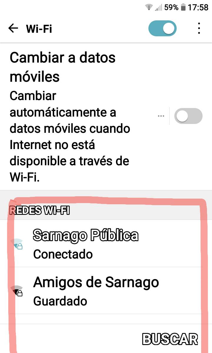 wifi en Sarnago